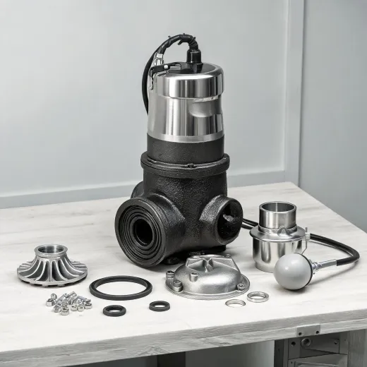 Submersible pump and replacement parts