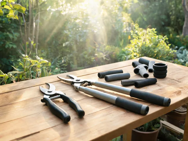 Garden tool service area